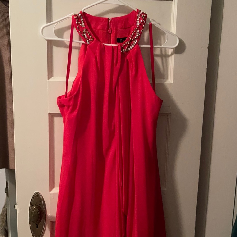 SLNY KNEE LENGTH DRESS